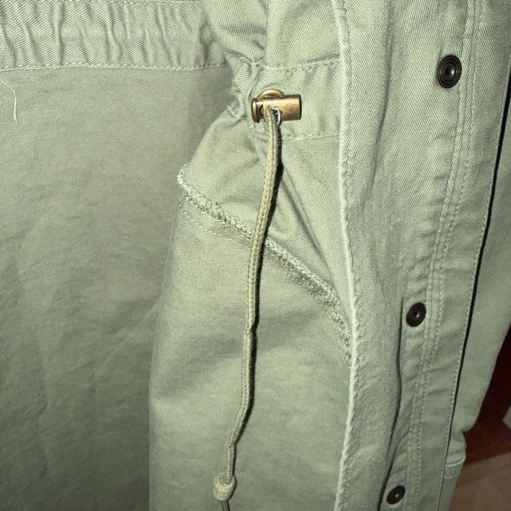 LL Bean BeanFlex Utility Jacket Womens Size 2X Deep Olive Full Zip Snap 517224 - Picture 7 of 11